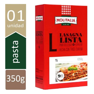 MOLITALIA LASAGÑA LISTA CJ X350 GR