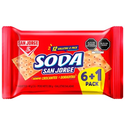 SAN JORGE GALLETA SODA 6+1 PACK X280GR (0102052)