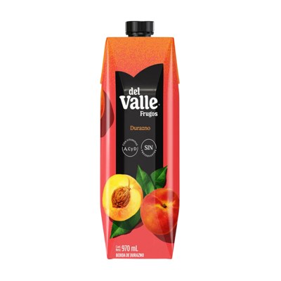FRUGOS DEL VALLE DURAZNO CJA X 970ML