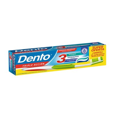 *DENTO TRIPLE ACCION 150ML + CEPILLO