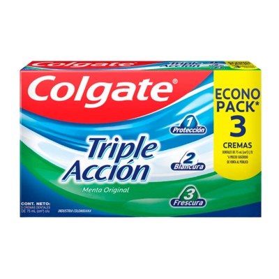 COLGATE PASTA DENTAL TRIPLE ACCION TRIPK X 75ML
