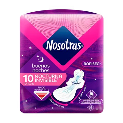 NOSOTRAS BUENAS NOCTURNA INVISIBLE X 10UND