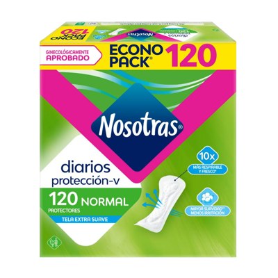 NOSOTRAS PROT DIARIOS NORMAL X 120UN.