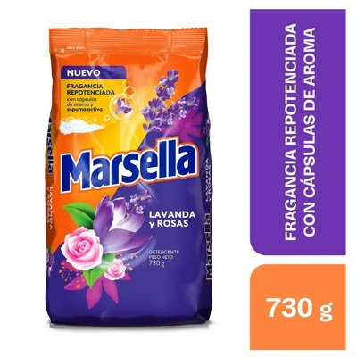 MARSELLA DETERGENTE LAVADA Y ROSAS 730GR
