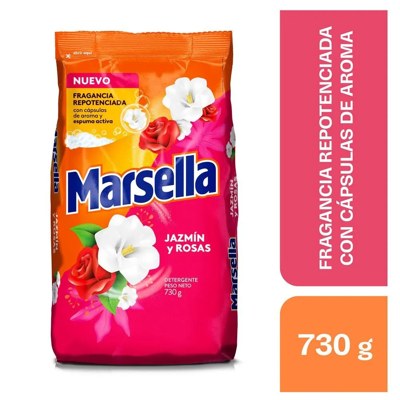 MARSELLA DETERGENTE JAZMIN Y ROSAS 730GR