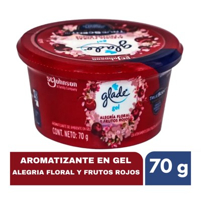 * GLADE GEL ALEGRIA FLORAL Y FRUTOS ROJOS 70 GR