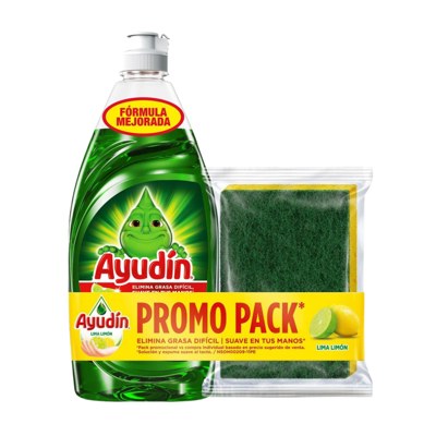 AYUDIN LAVAVAJILLA LIQ LIMON/ SAB 280ML+ESPONJA