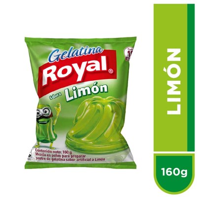 ROYAL GELATINA SABOR LIMON 160GR P/P