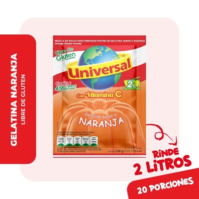 UNIVERSAL GELATINA NARANJA X 130 GR