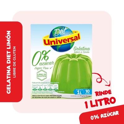 UNIVERSAL GELATINA DIET LIMON UN 19 GR