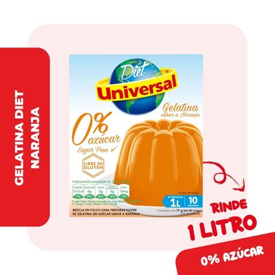 UNIVERSAL GELATINA DIET UN19G NARANJA.