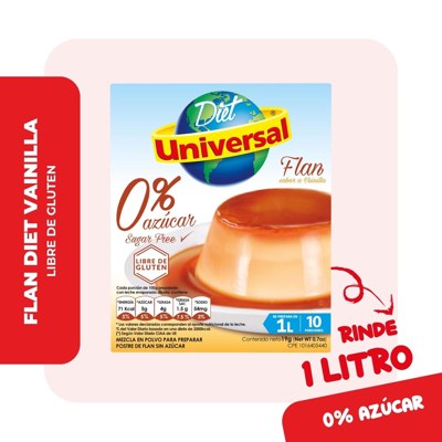 UNIVERSAL FLAN DIET VAINILLA X19G