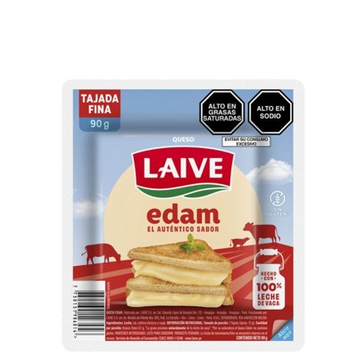 *LAIVE QUESO EDAM TAJADA FINASX 90GR